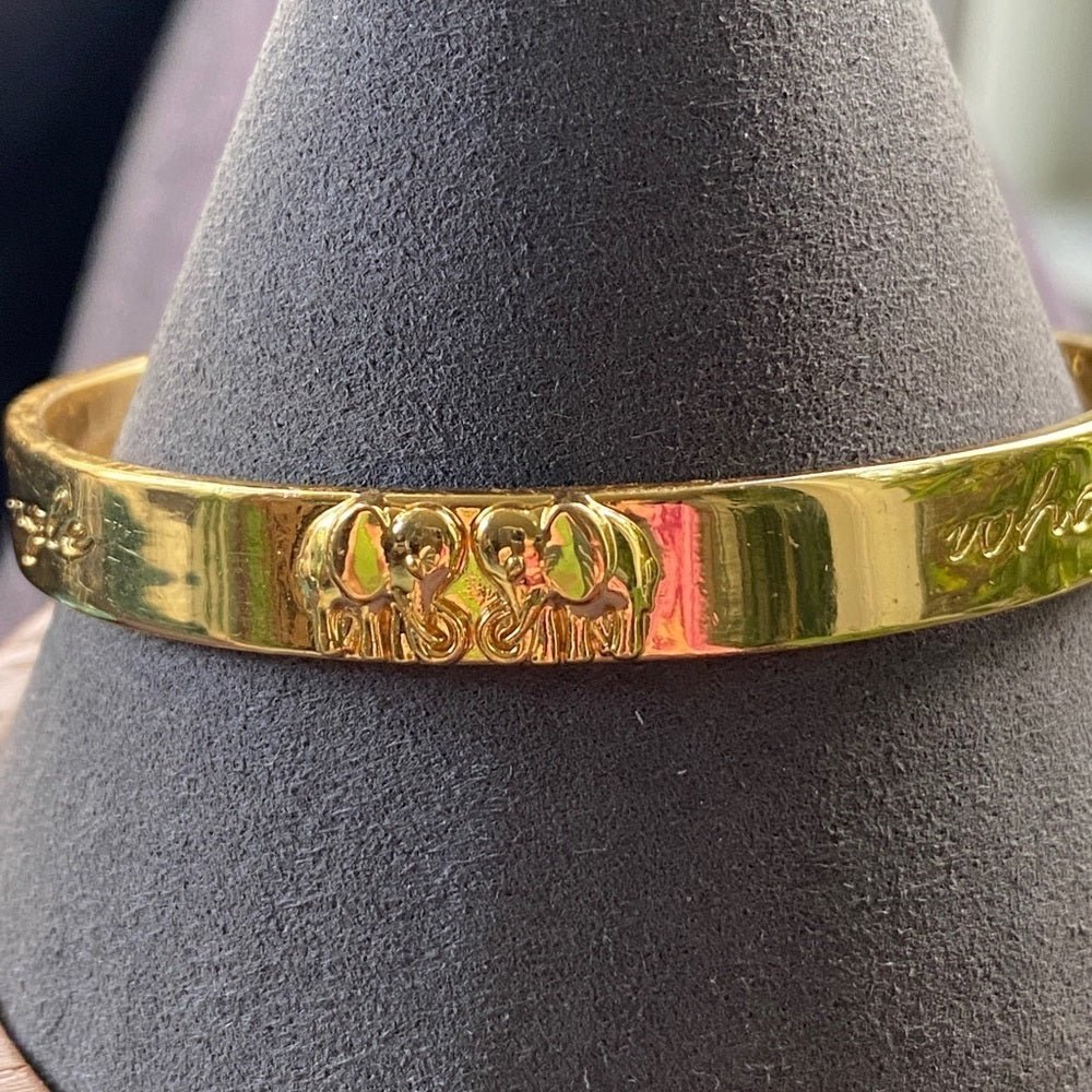 BraceletLilly Pulitzer Lucky Elephant Jungle Bangle — Gold Tone