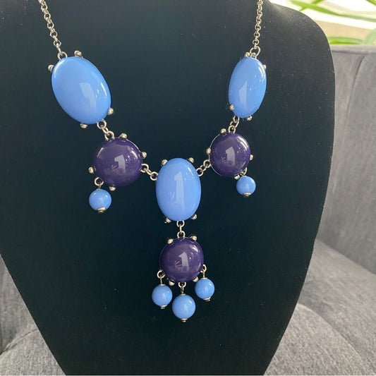 NecklacePurple Chunky Necklace Colorful Y2K Bib Statement Necklace