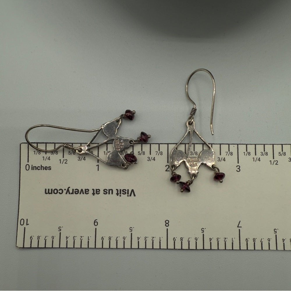 EarringsSajen Amethyst & Sterling Silver Spiral Dangle Earrings
