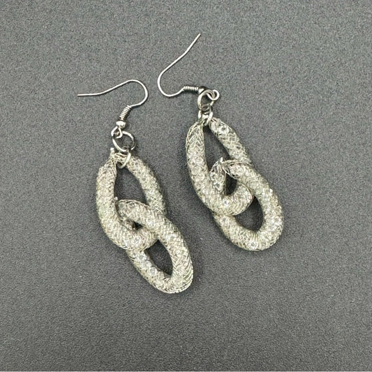 EarringsSparkly Rhinestone Mesh Cage Party Earrings