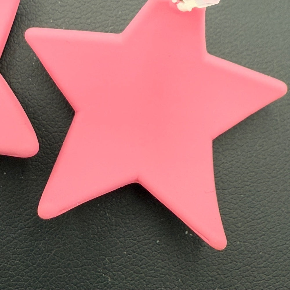 Pink Star Y2K Fun Earrings