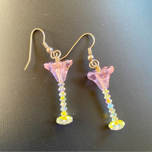 Swarovski Crystal Beaded Floral Drop Earrings