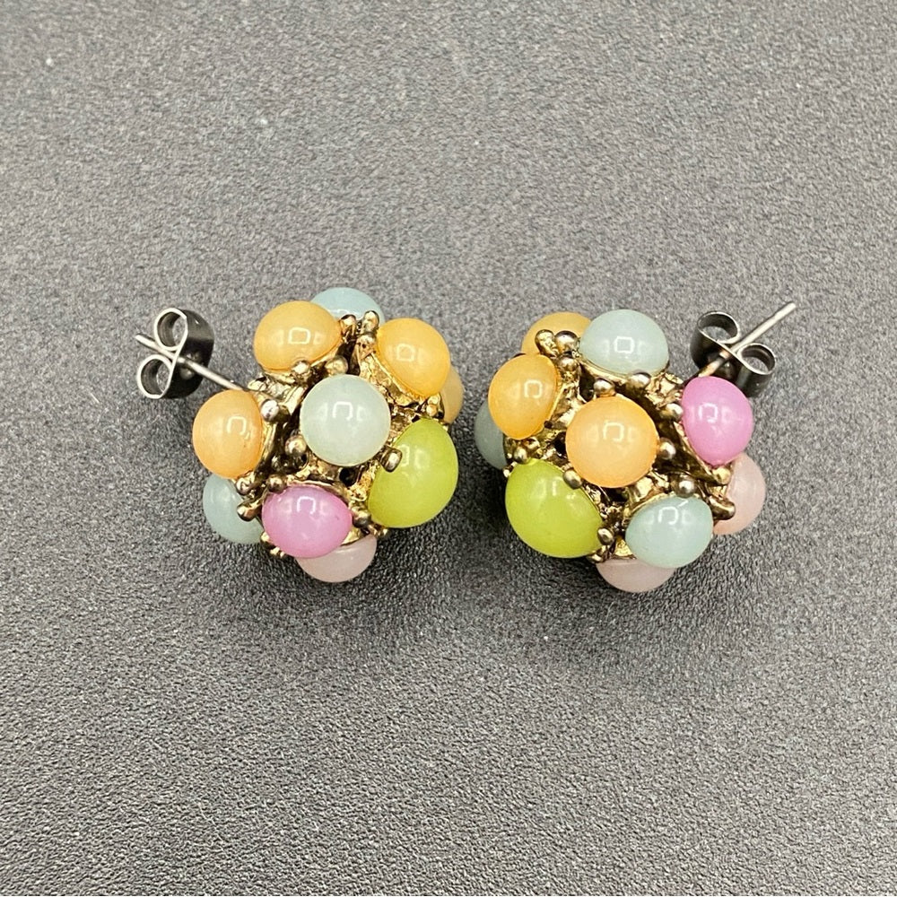Luxury Pastel Glass Stud Bauble Earrings