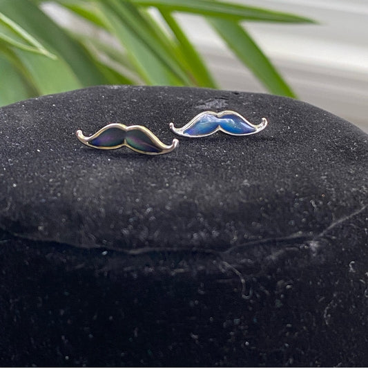 Mood Changing Mustache Pierced Earrings