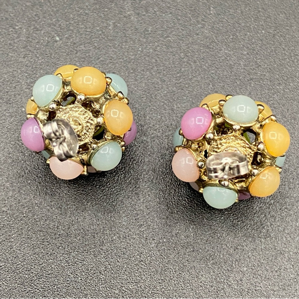 Luxury Pastel Glass Stud Bauble Earrings