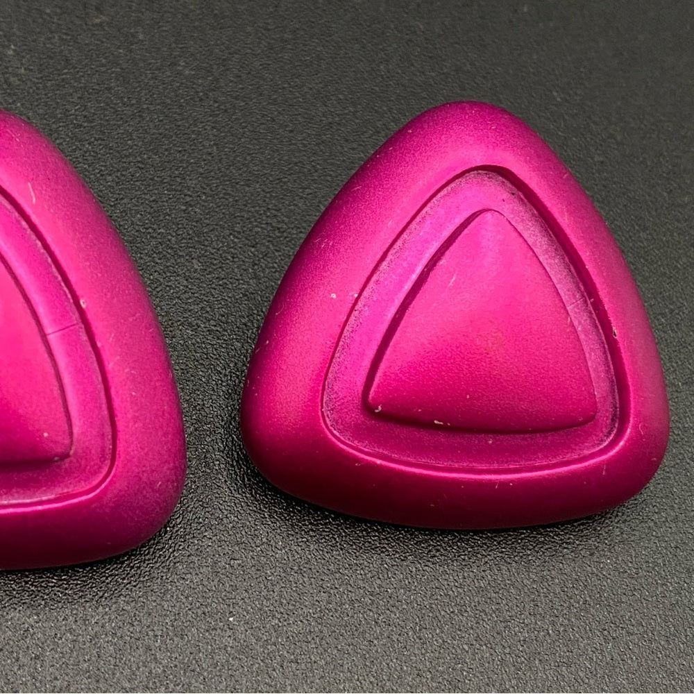 80s Hot Pink Disco Stud Earrings