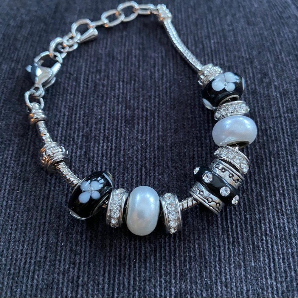 Glass Beaded Charm Bracelet