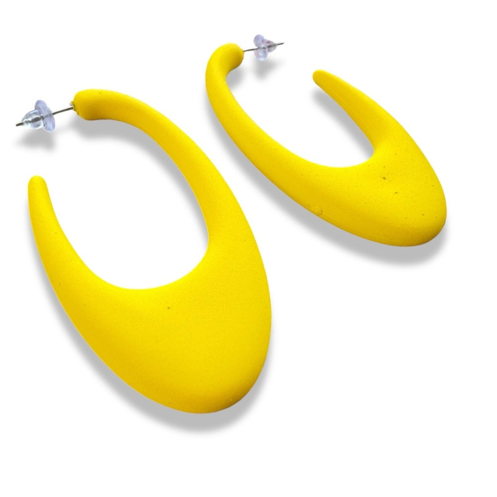 Mod Style Yellow Atomic Earrings