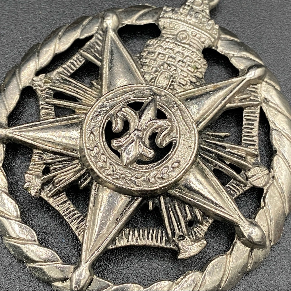 1960s Mid Century Masonic Emblem Metal Pendant and Chain