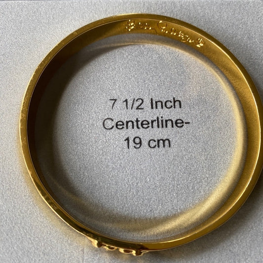 Lilly Pulitzer Gold Tone Lucky Elephant Jungle Bangle