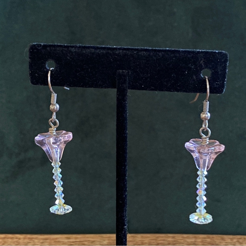 Swarovski Crystal Beaded Floral Drop Earrings