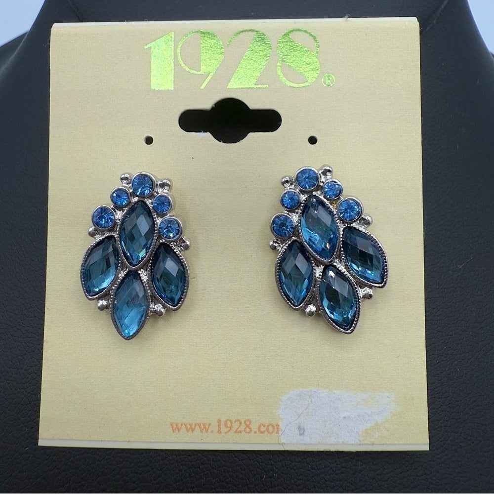 Earrings1928 Jewelry Icy Blue Vintage-Inspired Dangle Earrings
