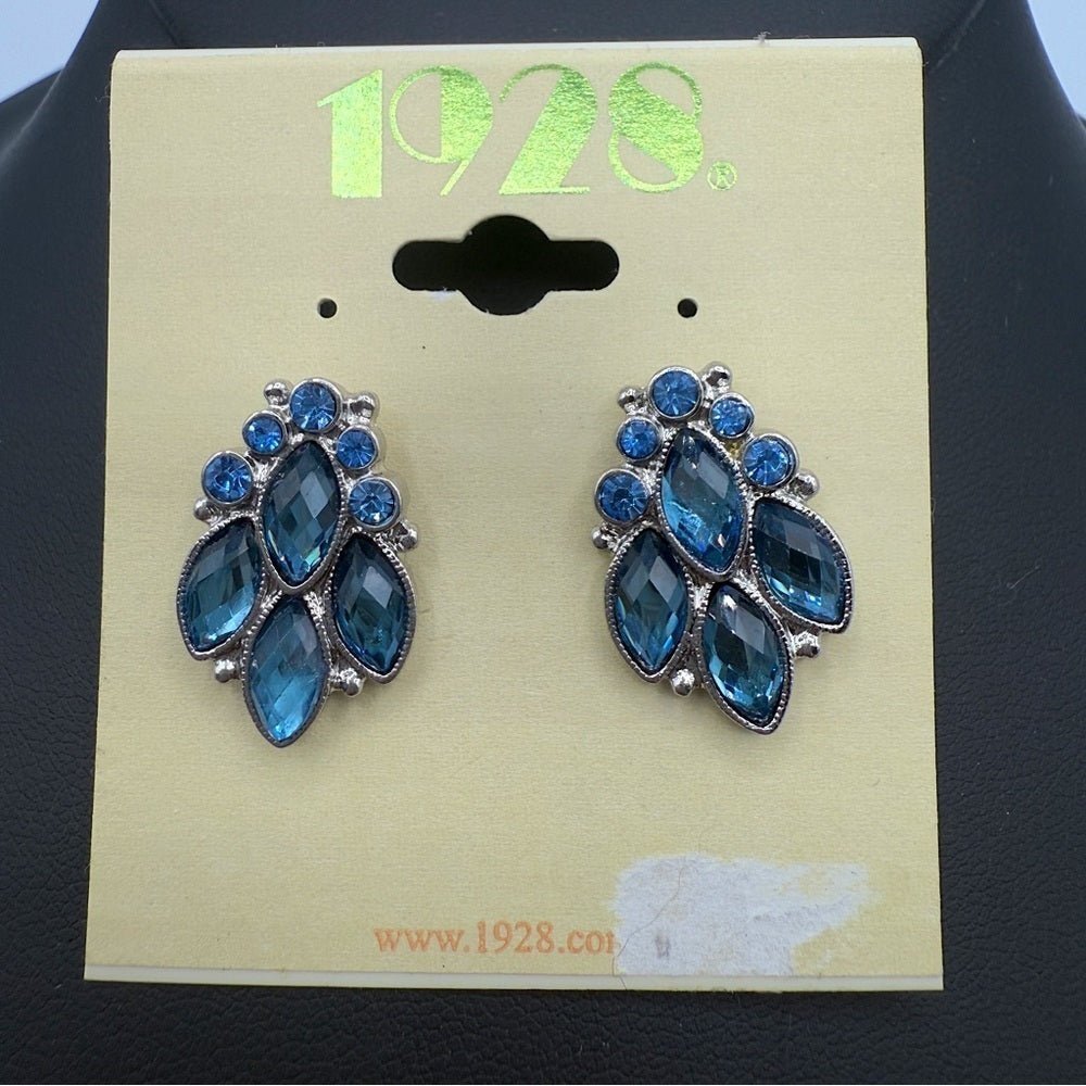 Earrings1928 Jewelry Icy Blue Vintage-Inspired Dangle Earrings