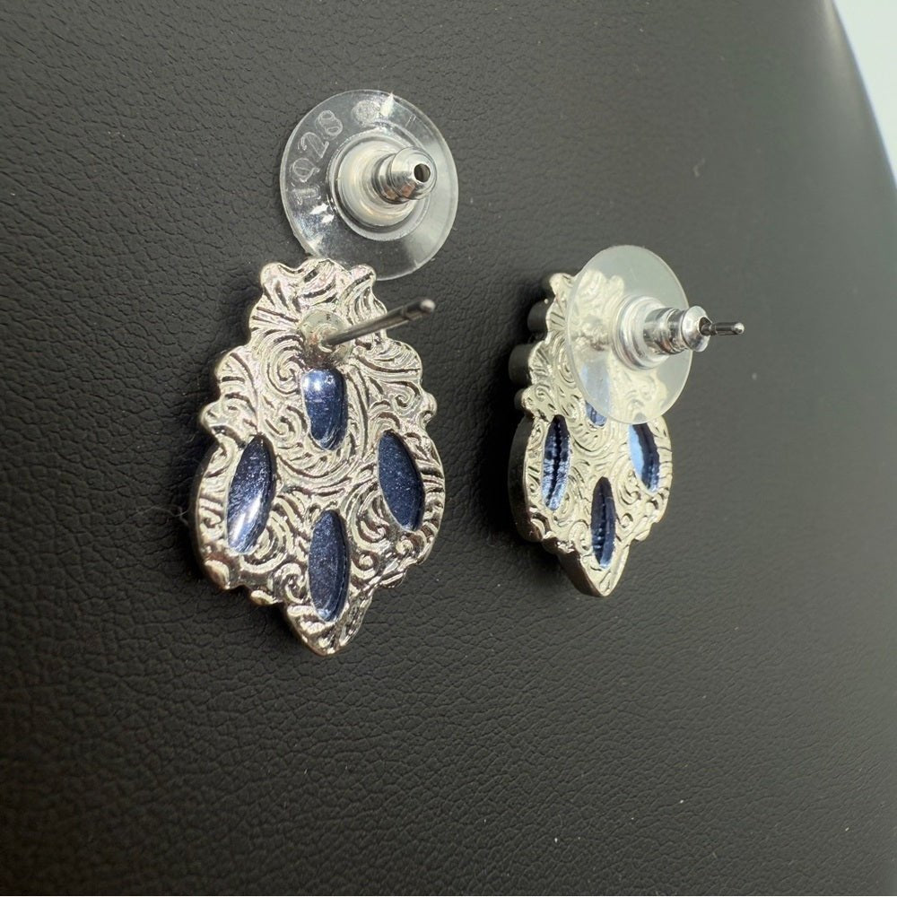 Earrings1928 Jewelry Icy Blue Vintage-Inspired Dangle Earrings