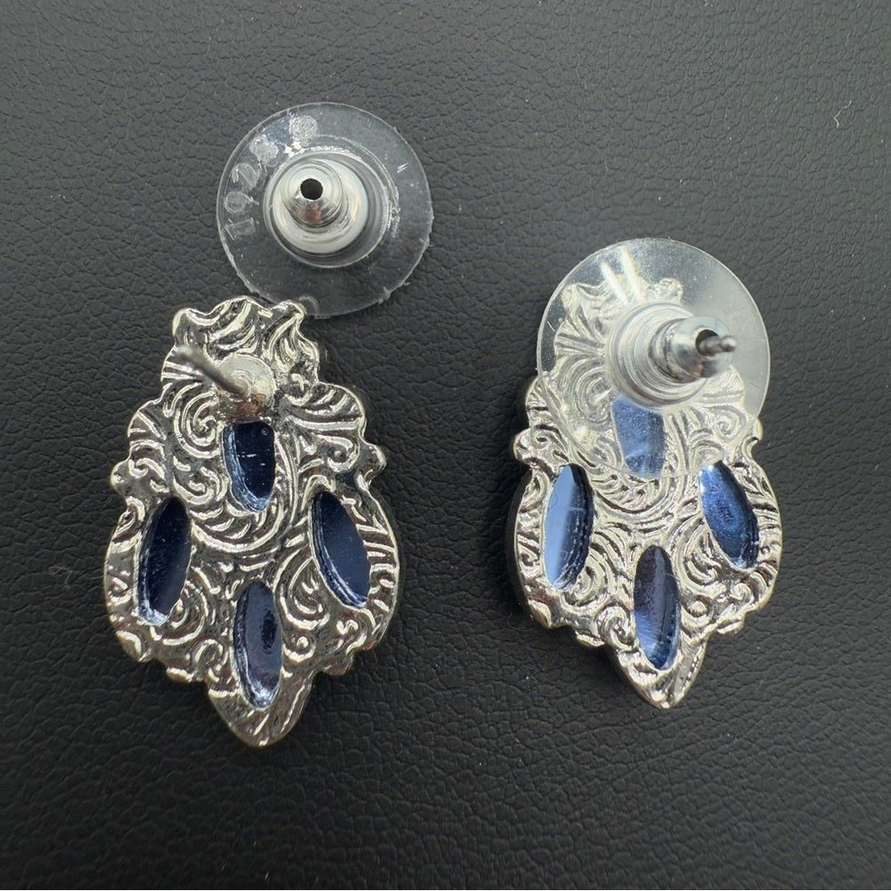 Earrings1928 Jewelry Icy Blue Vintage-Inspired Dangle Earrings