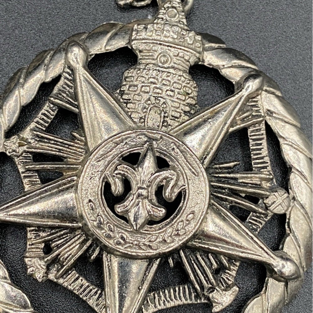 Necklace1960s Mid Century Masonic Emblem Metal Pendant and Chain