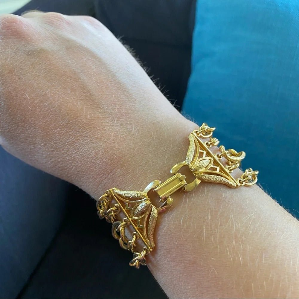 Bracelet80s Disco Glam Five-Strand Gold-Tone Bracelet