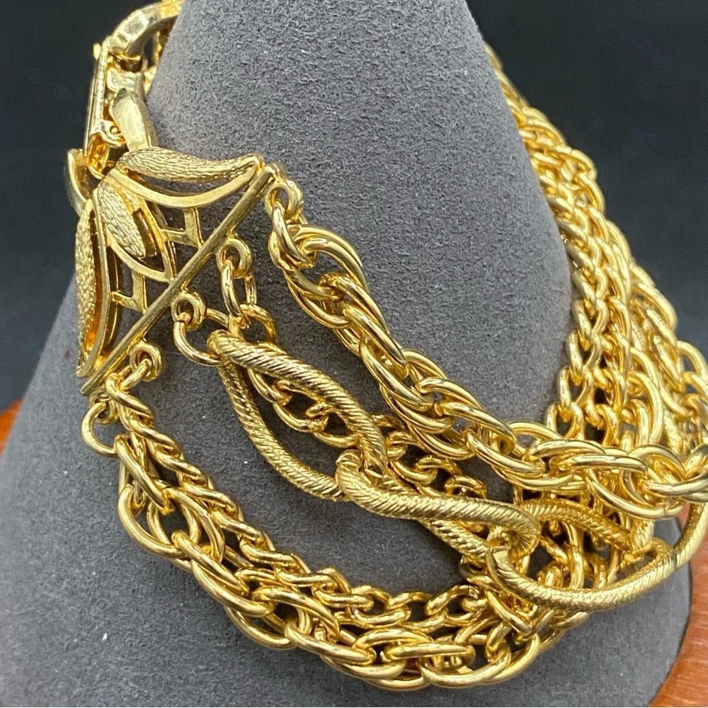 Bracelet80s Disco Glam Five-Strand Gold-Tone Bracelet