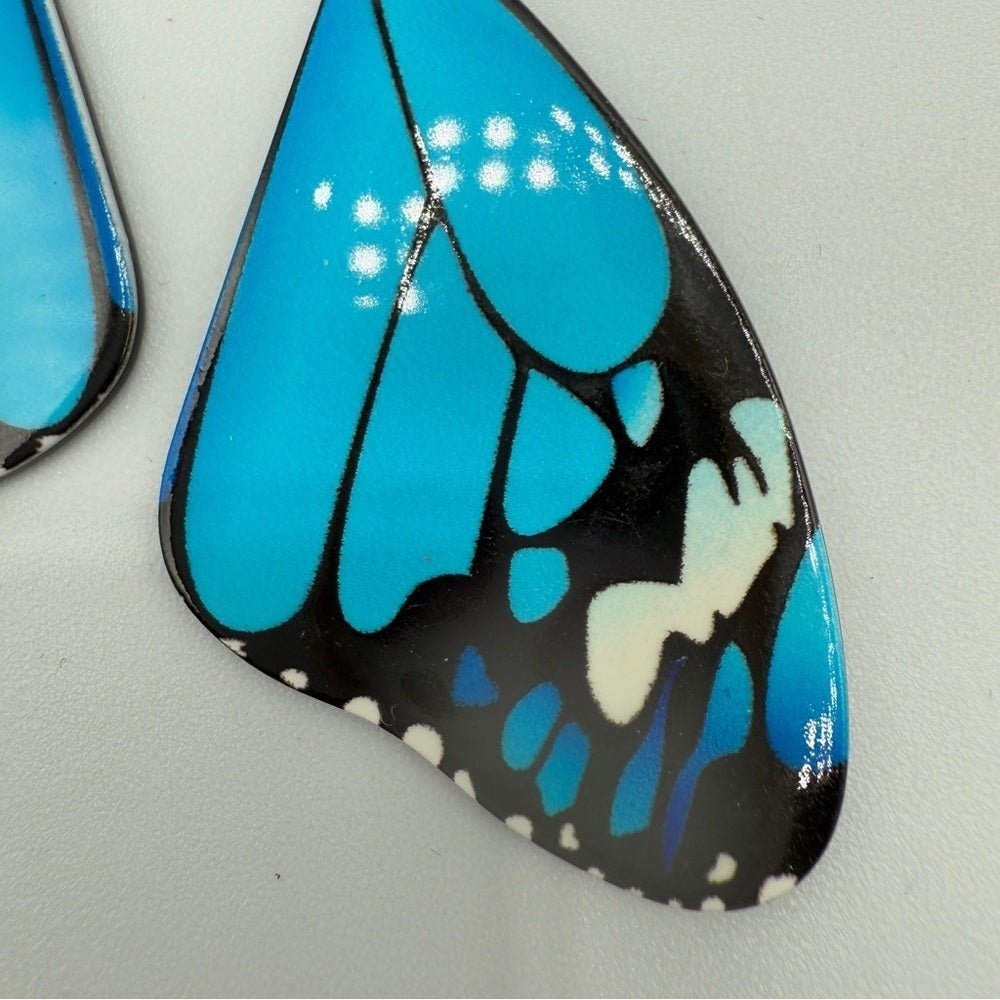 EarringsBlue Acrylic Fairy Butterfly Wing Dangle Earrings - Fairycore Style