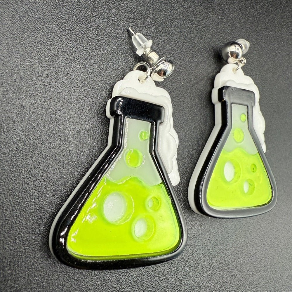 EarringsChemistry Science Earrings - STEM Lime Green Beaker Earrings