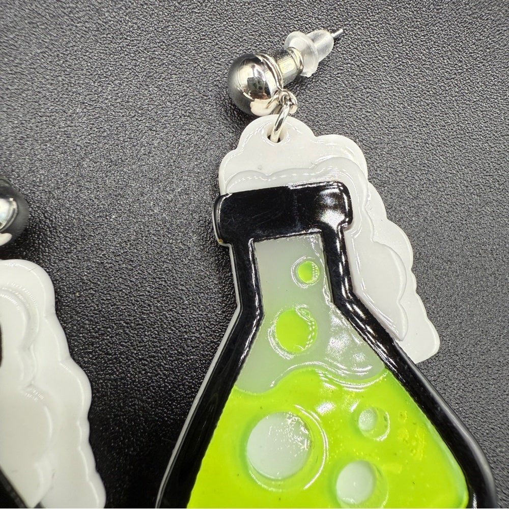 EarringsChemistry Science Earrings - STEM Lime Green Beaker Earrings