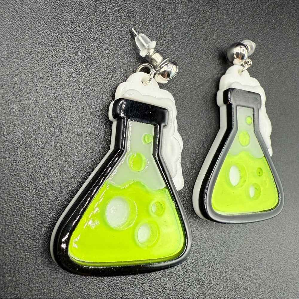 EarringsChemistry Science Earrings - STEM Lime Green Beaker Earrings