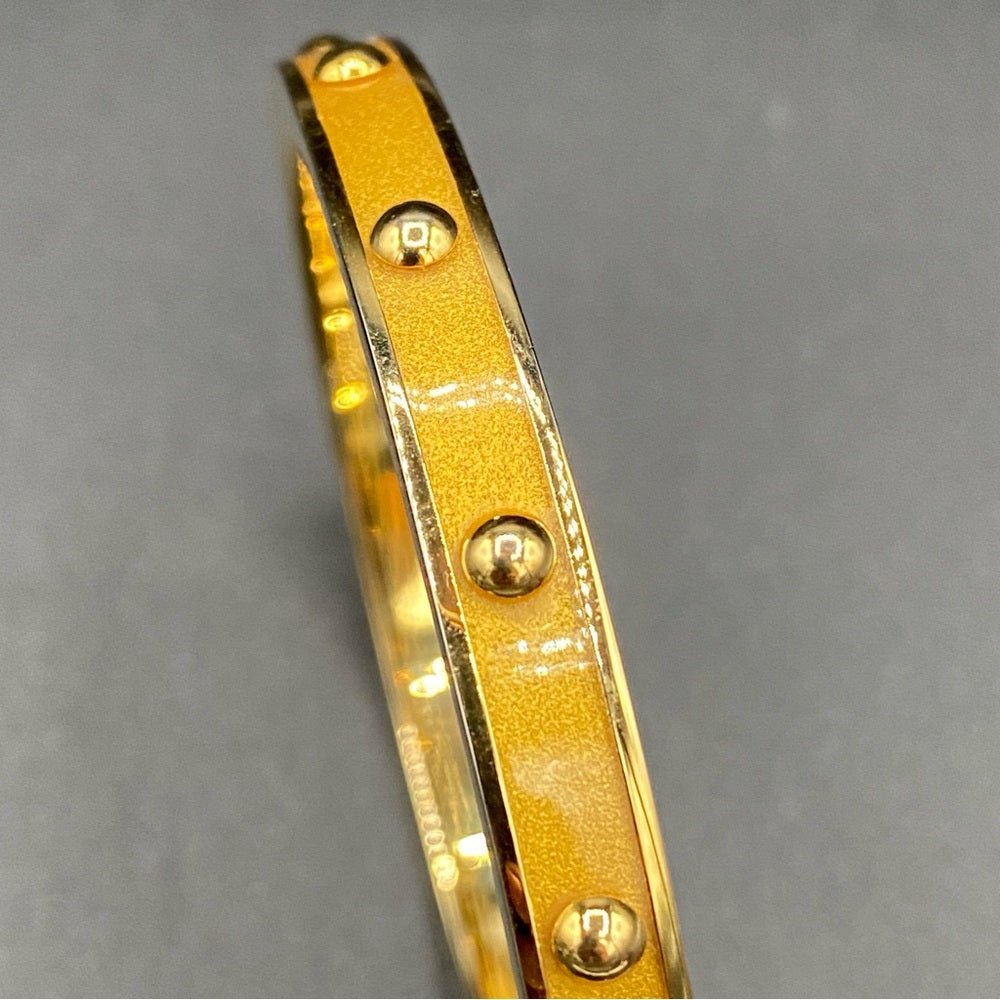 BraceletCoach 18K Gold Plated Studded Bangle Bracelet