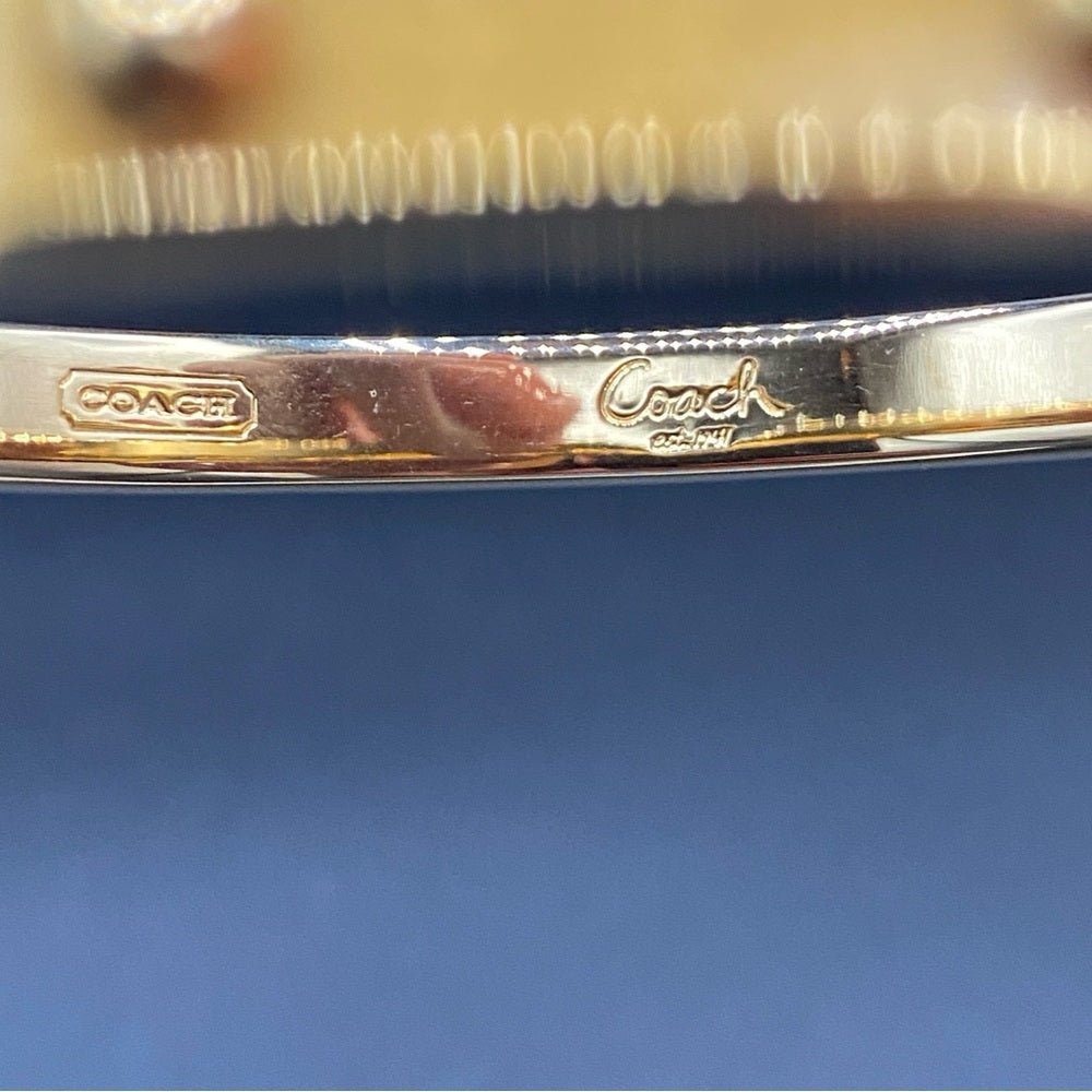 BraceletCoach 18K Gold Plated Studded Bangle Bracelet