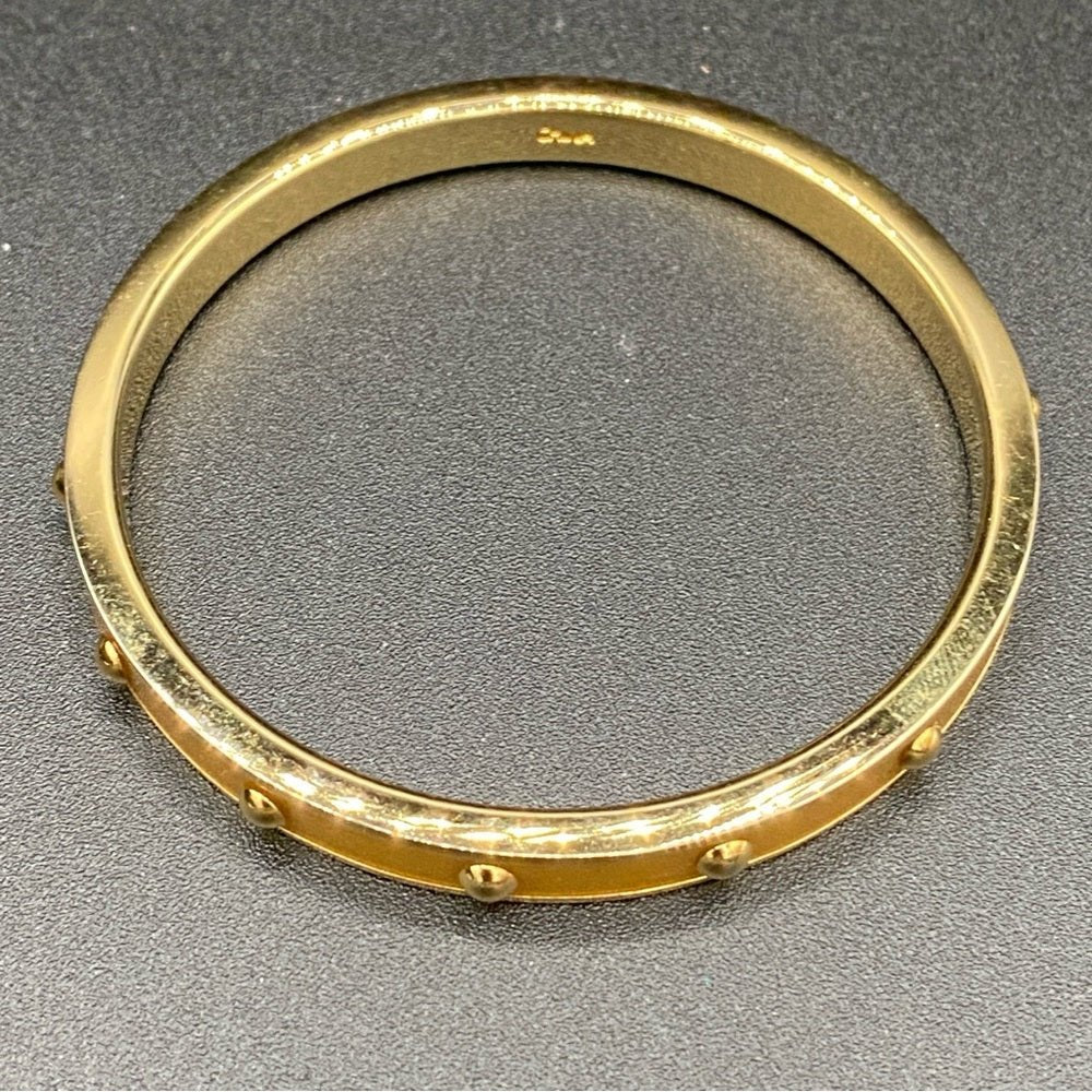 BraceletCoach 18K Gold Plated Studded Bangle Bracelet