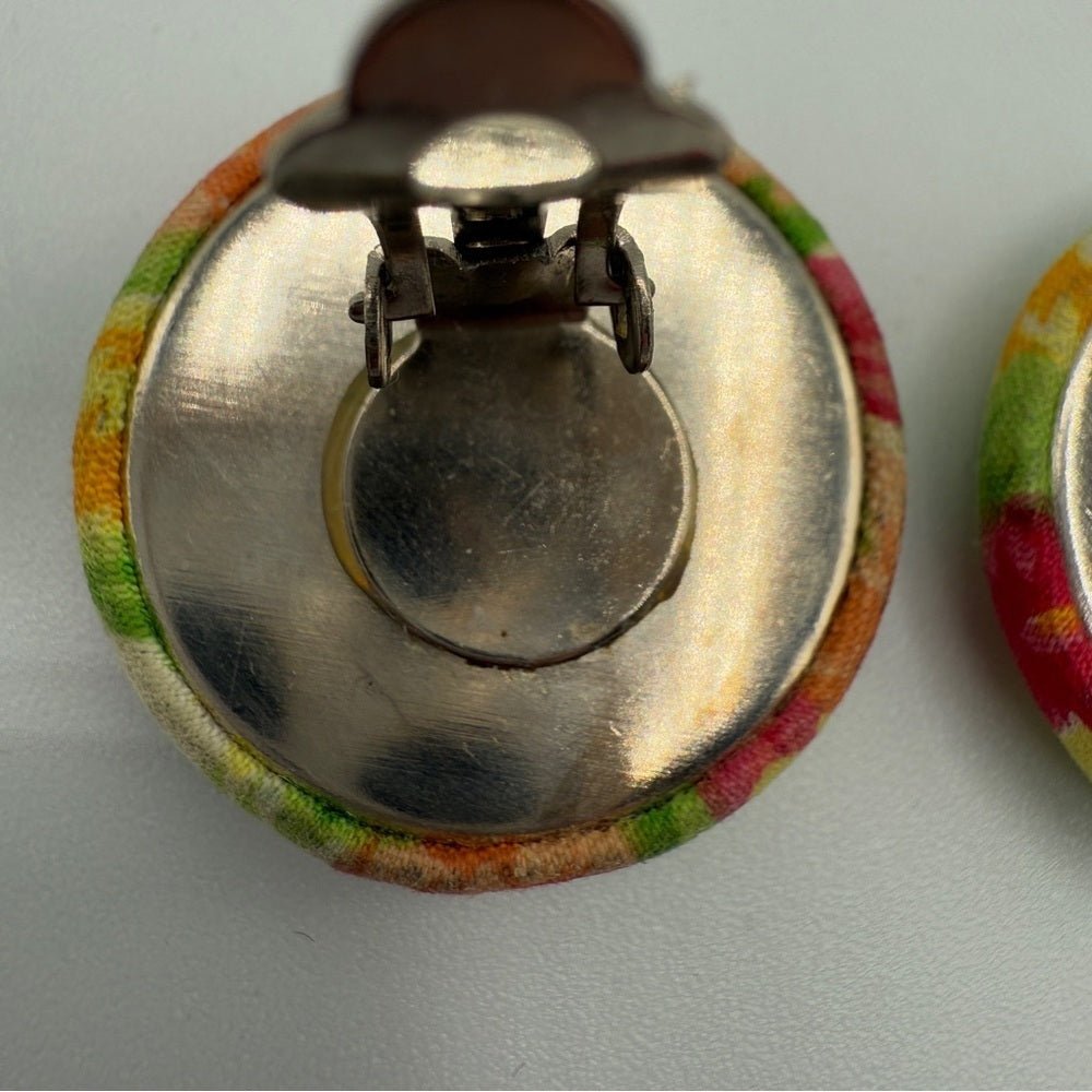 EarringsColorful Floral Button Clip-On Earrings