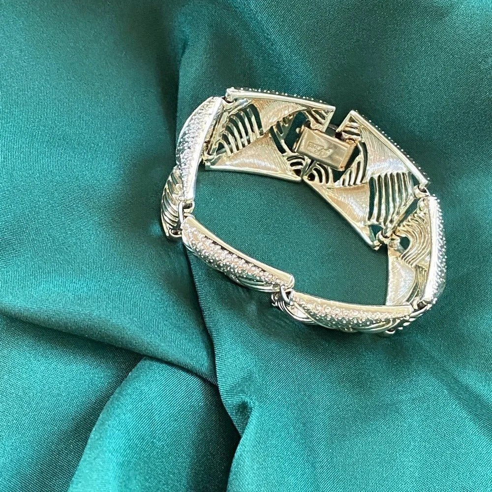 BraceletCoro Pegasus Art Deco Brushed Gold-Tone Bracelet