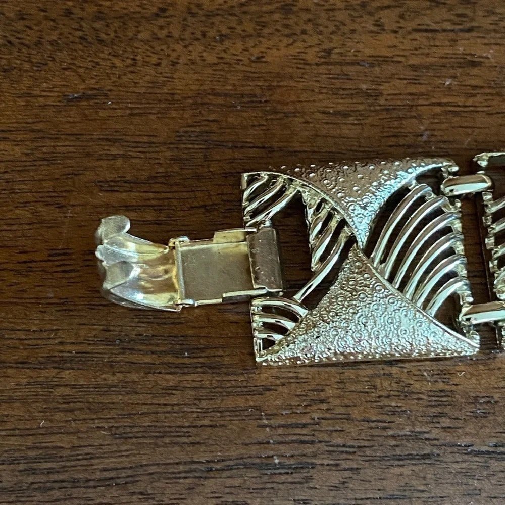 BraceletCoro Pegasus Art Deco Brushed Gold-Tone Bracelet