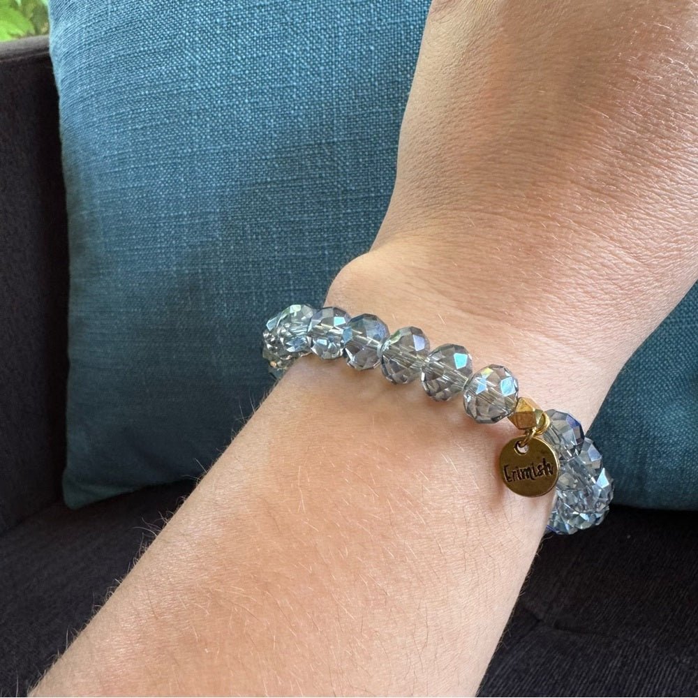 BraceletErimish Faceted Crystal Stacking Bracelet — Blue & Grey