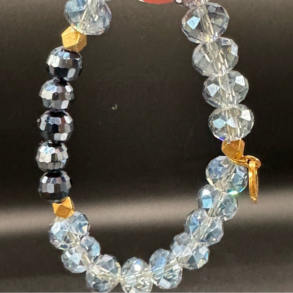 BraceletErimish Faceted Crystal Stacking Bracelet — Blue & Grey