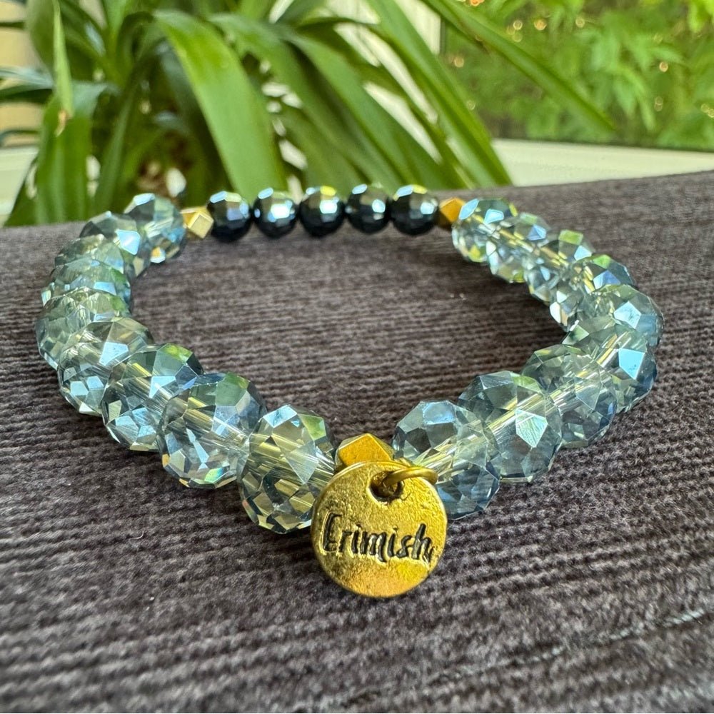 BraceletErimish Faceted Crystal Stacking Bracelet — Blue & Grey