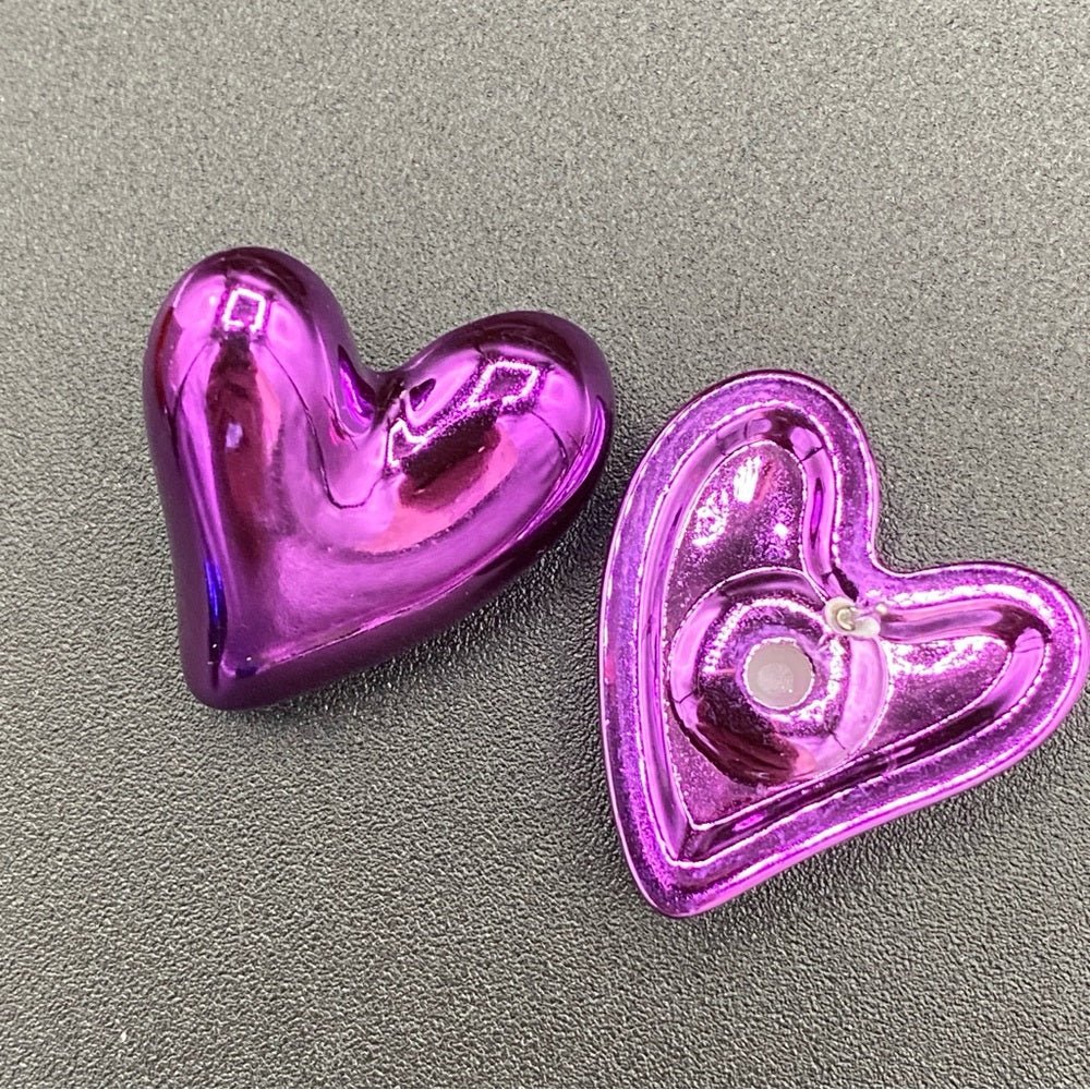 EarringsFoil Balloon-Style Witch's Heart Stud Earrings