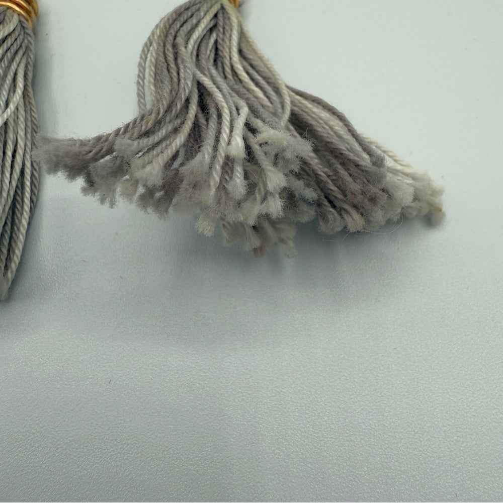 EarringsGenuine Baroque Pearl & Grey Tassel Earrings — Pierced