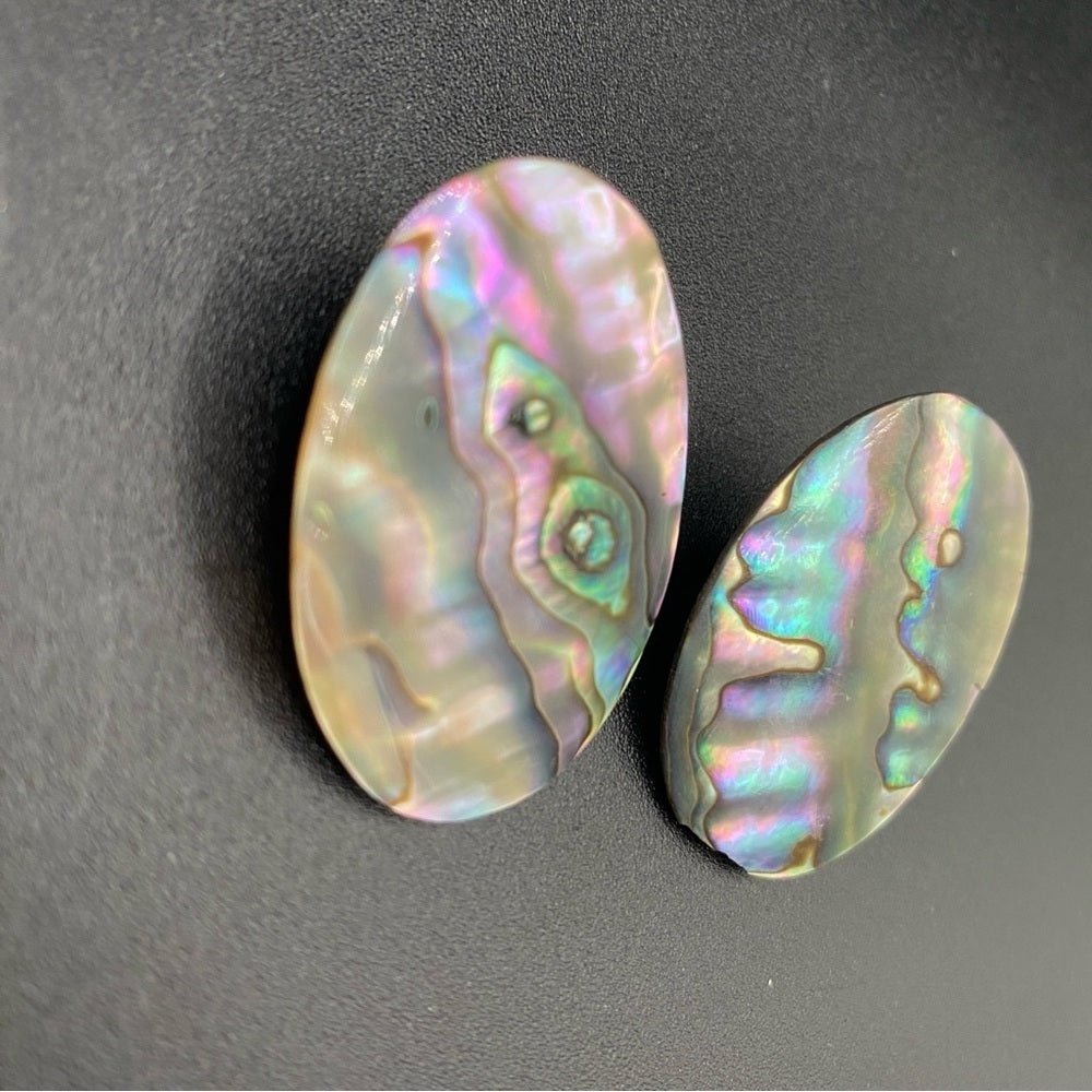 EarringsGenuine Mother of Pearl Large Oval Disc Clip-On Earrings
