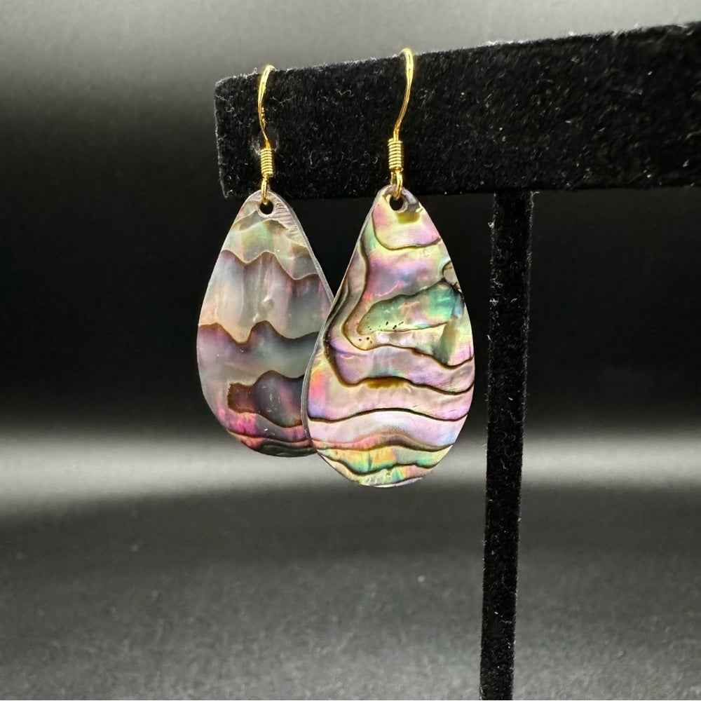 EarringsGenuine Mother of Pearl Teardrop Dangle Earrings - Beach Earrings