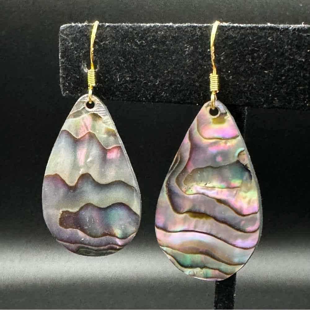 EarringsGenuine Mother of Pearl Teardrop Dangle Earrings - Beach Earrings