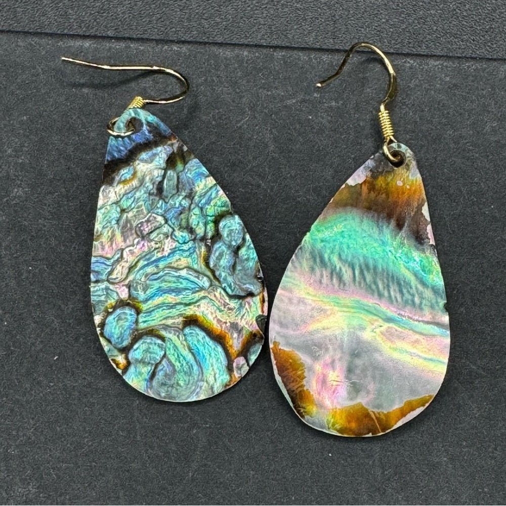 EarringsGenuine Mother of Pearl Teardrop Dangle Earrings - Beach Earrings