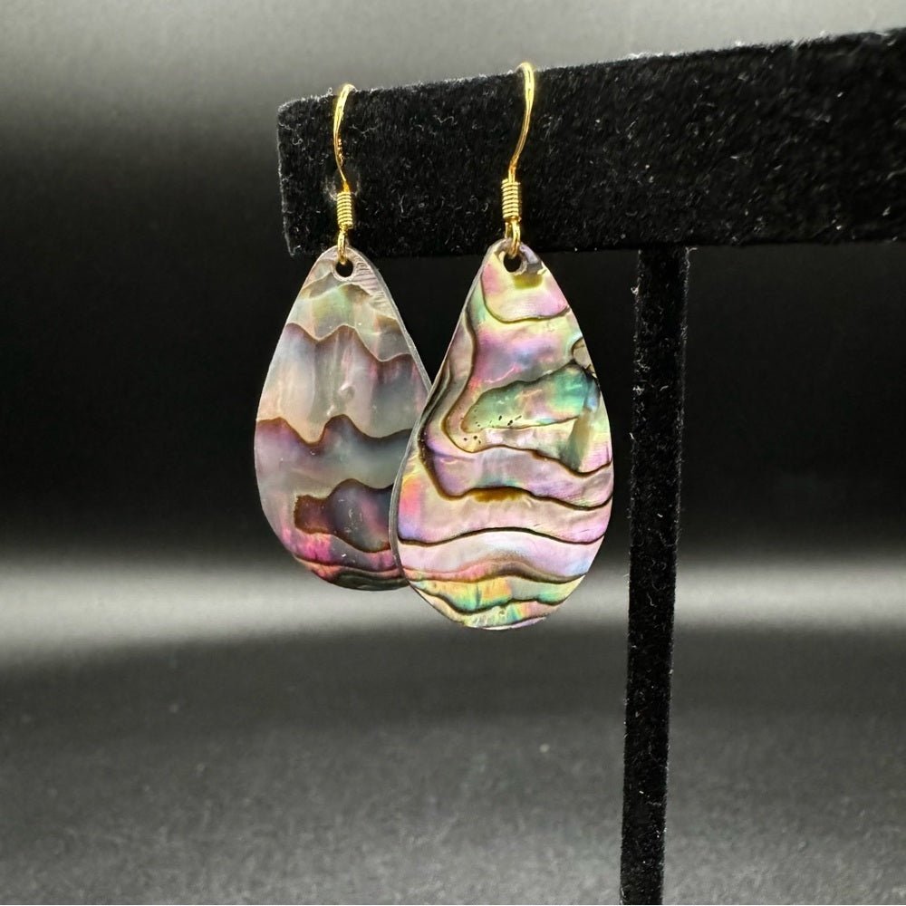 EarringsGenuine Mother of Pearl Teardrop Dangle Earrings - Beach Earrings
