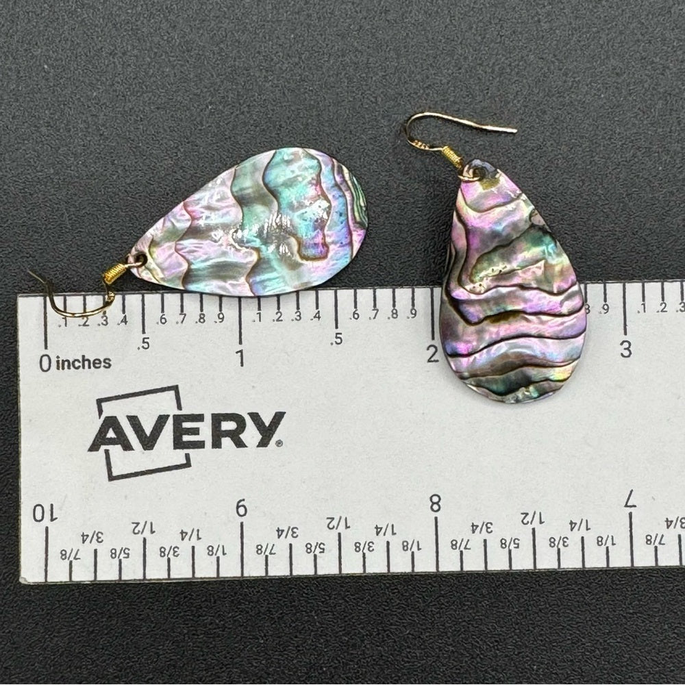 EarringsGenuine Mother of Pearl Teardrop Dangle Earrings - Beach Earrings