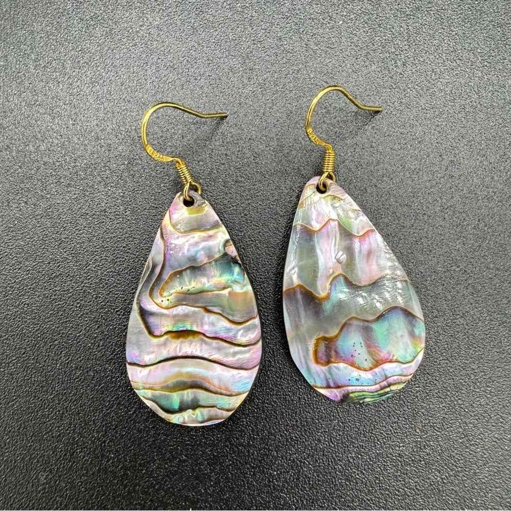 EarringsGenuine Mother of Pearl Teardrop Dangle Earrings - Beach Earrings