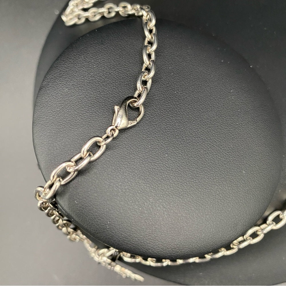 NecklaceGothic Multi-Cross Silver Tone Necklace