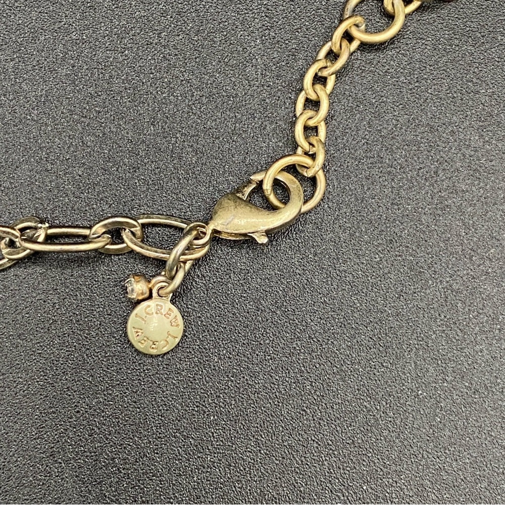 NecklaceJ. Crew Necklace Bib Style with Sparkly Accents and Navy Blue - Vintage J. Crew Preppy Y2K Style