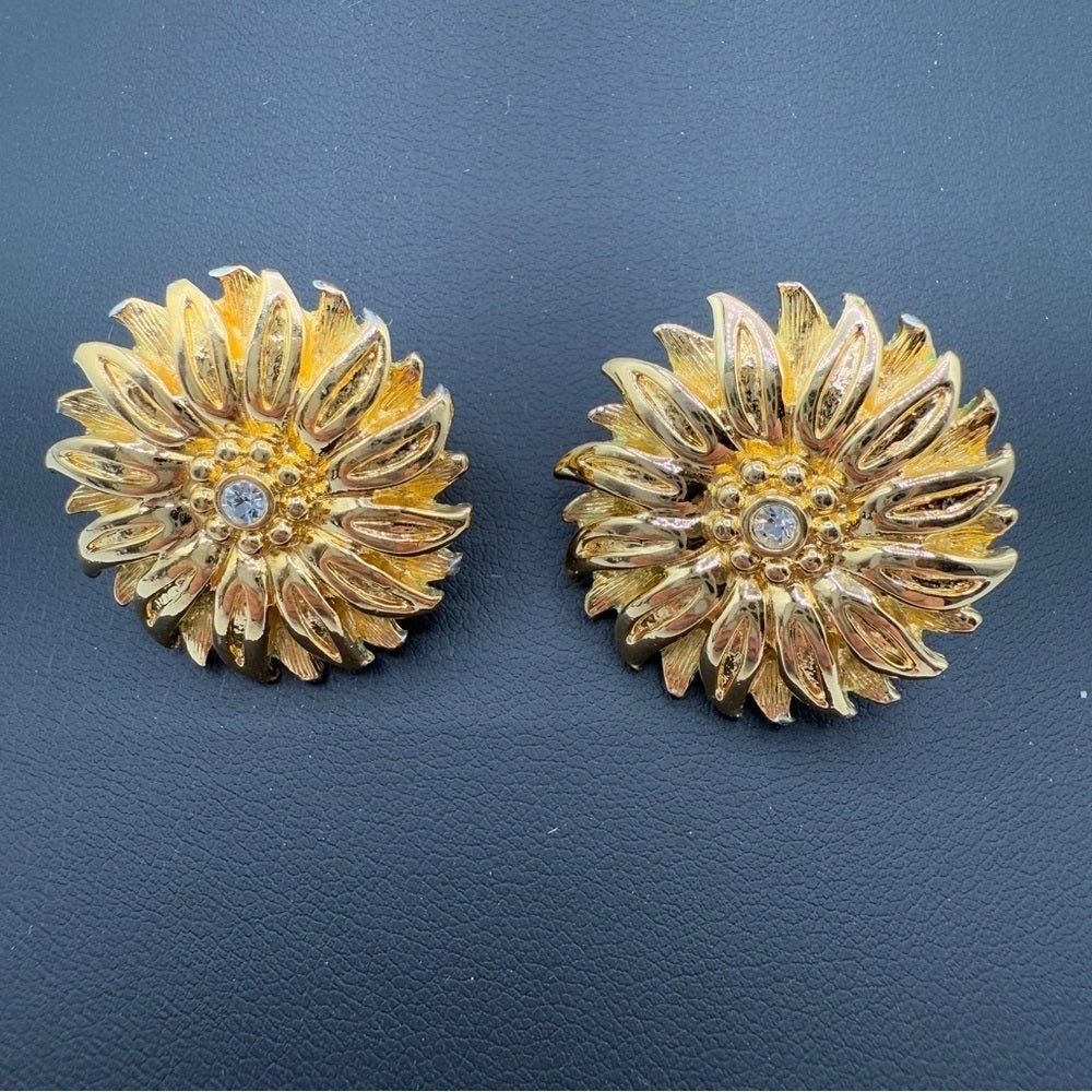 EarringsJoan Rivers Gold-Plated Sunflower Clip-On Earrings