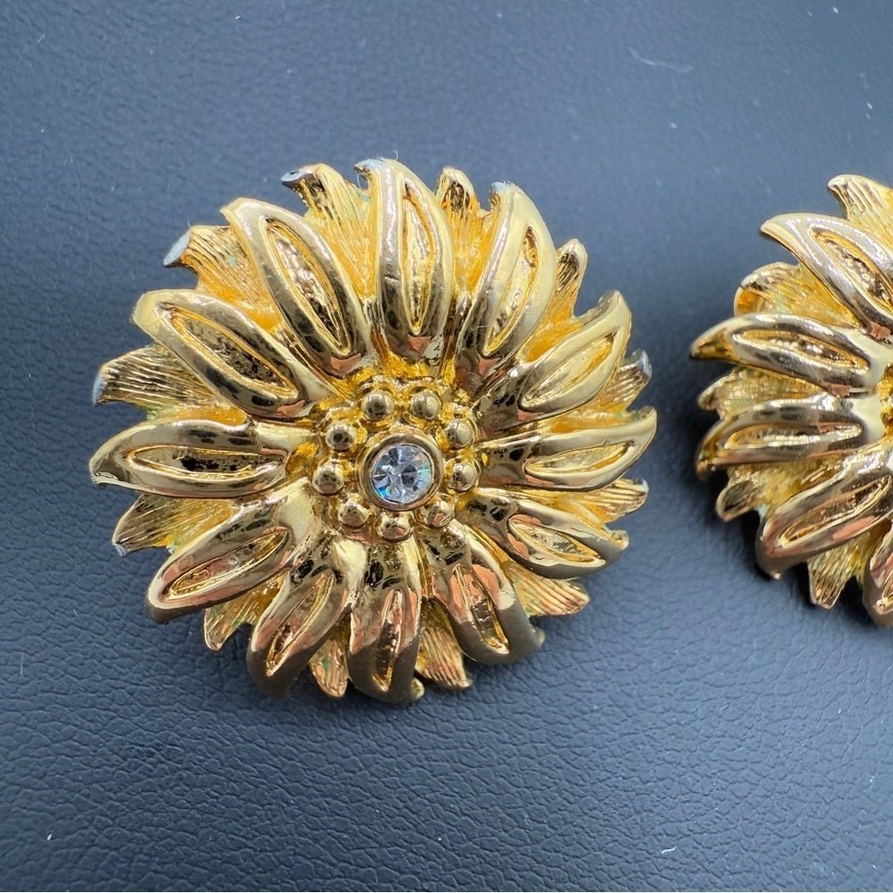 EarringsJoan Rivers Gold-Plated Sunflower Clip-On Earrings