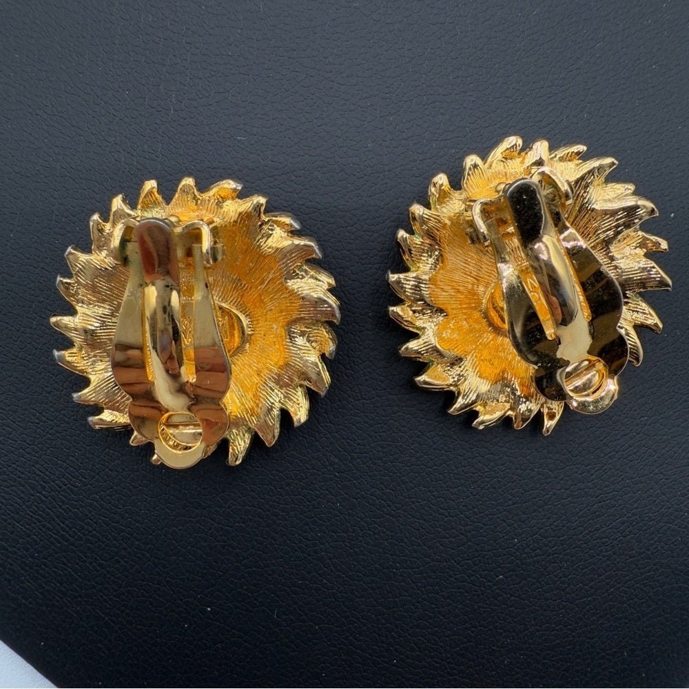 EarringsJoan Rivers Gold-Plated Sunflower Clip-On Earrings