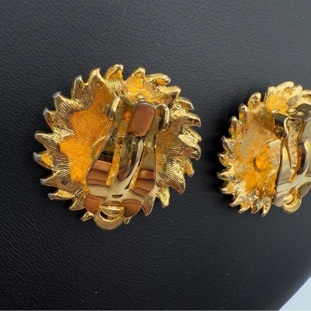 EarringsJoan Rivers Gold-Plated Sunflower Clip-On Earrings